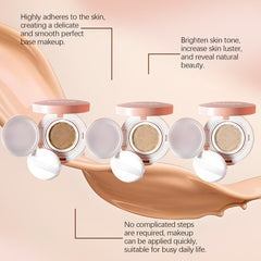 Eelhope Compact Air Cushion Foundation (Natural Color) Natural Lightweight Concealer Durable And Easy To Remove Makeup No Fake White Moisture Cushion