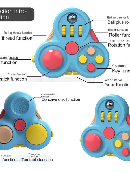 Fidget Pad Stress Relief Handheld Gyroscope Magic Cube Game Controller Finger Toy Creative Decompression Toy