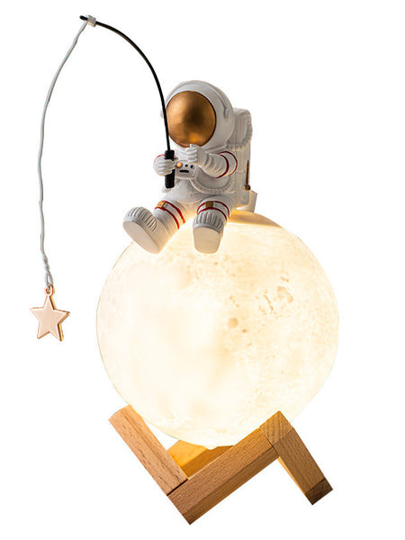Astronaut Figurines Home Decoration Resin Space Man Miniature Night Light Humidifier Cold Fog Machine Accessories