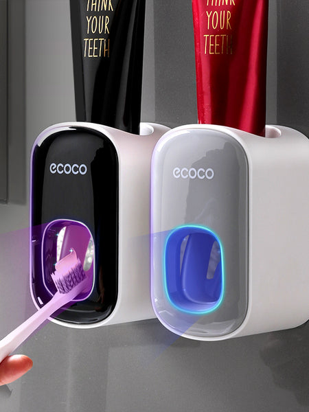 Wall Mounted Automatic Toothpaste Holder Bathroom Accessories Set Dispenser