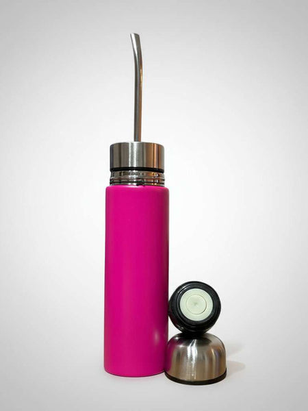 South American Mate Tea Travel Mug - Brazilian Filter Straw, Insulated Bullet Bottle, 3-in-1 Portable Mate Gourd Kit