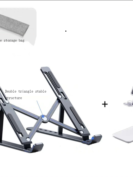 Laptop Stand Foldable Portable Cooling Pad Elevated N3 Bracket Aluminum Desktop Stable Computer Stand