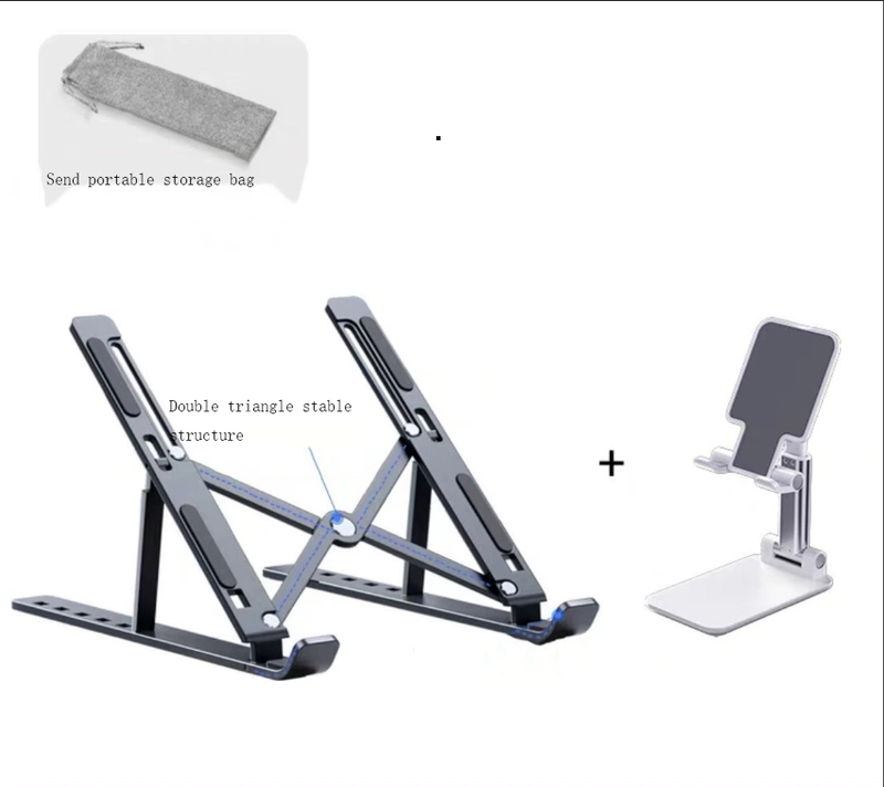Laptop Stand Foldable Portable Cooling Pad Elevated N3 Bracket Aluminum Desktop Stable Computer Stand