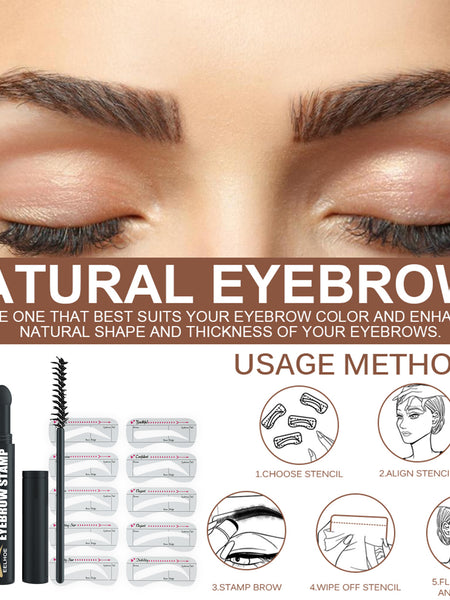 EELHOE  Eyebrow Pencil, Quick Makeup Eyebrow Natural Hairline Lazy Easy Waterproof With Eyebrow Card Eyebrow Brush
