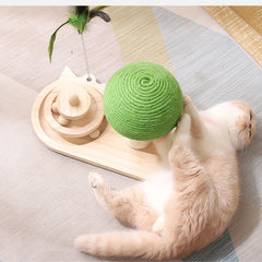 Pet Cat Tree Toys Cat Scratch Post Pet Furniture Scratching Post Cats Claw Scratcher Double Sisal Balls Cat Accessories