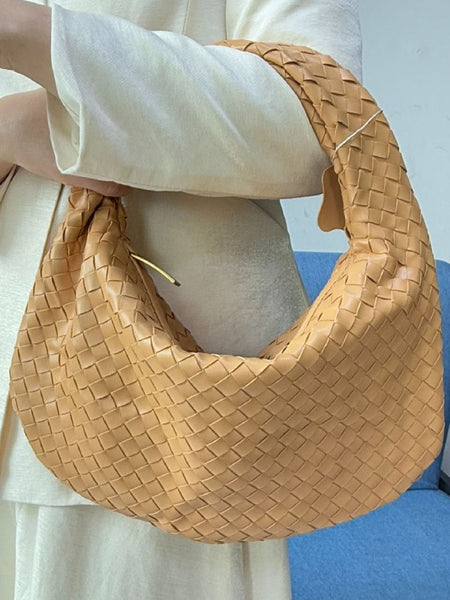 Large size women's woven bag large capacity hand-held armpit bag women's bag