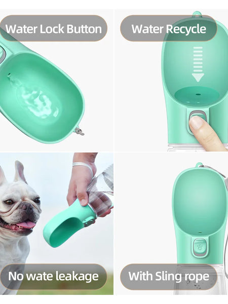 Portable Dog Water Bottle For Small Large Dogs Cat Outdoor Leakproof Walking Drinking Bowls Chihuahua French Bulldog Supplies