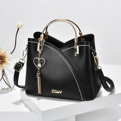Korean Style Color Block Bucket Bag — Large Capacity Shoulder, Crossbody & Handheld Women's Bag