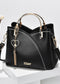 Korean Style Color Block Bucket Bag — Large Capacity Shoulder, Crossbody & Handheld Women's Bag