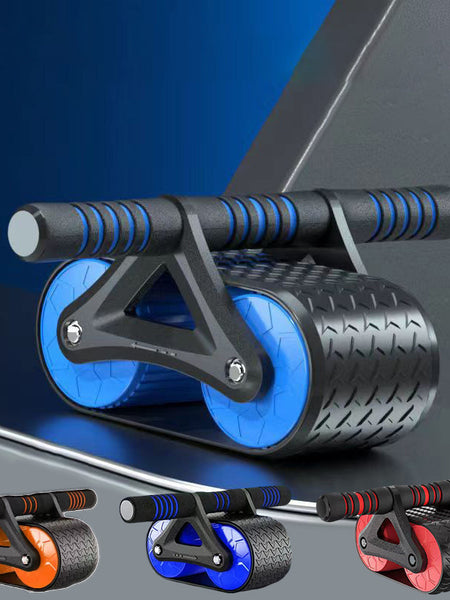 Double Wheel Abdominal Exerciser Women Men Automatic Rebound Ab Wheel Roller Waist Trainer Gym Sports Home Exercise Devices