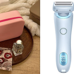2 In 1 Hair Removal Epilator USB Rechargeable Trimmer Women Body Razor Face Leg Armpit Bikini Hand Pubic Shaver Hair Remover