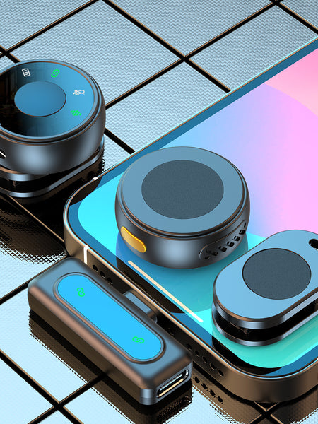 Wireless lavalier microphone magnetic lavalier 1-to-2 noise cancelling live broadcast button microphone live broadcast microphone