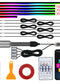 10 in 1 Car LED Acrylic Light Strip RGB Symphony Auto Interior Strip Lights Remote/APP Control Decorative Atmosphere Lamp