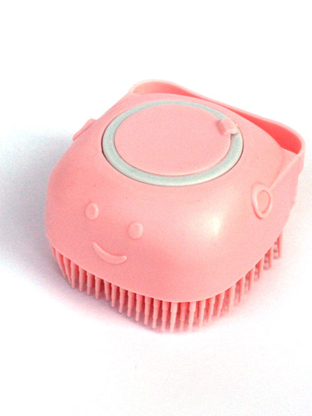 Silicone Dog Bath Massage Gloves Brush Pet Cat Bathroom Cleaning Tool Comb Brush For Dog Can Pour Shampoo Dog Grooming Supplies