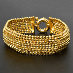 Minimalist Double-row Chain Wide Mesh Bracelet