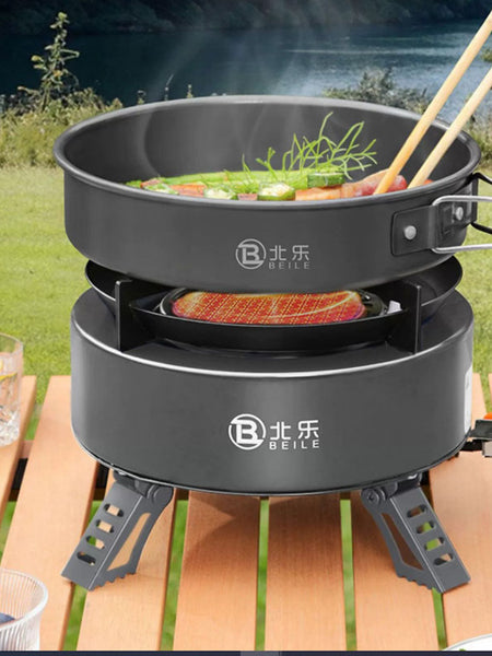 New Explorer 4000W infrared camping stove: portable, windproof, with electronic ignition for outdoor cooking.