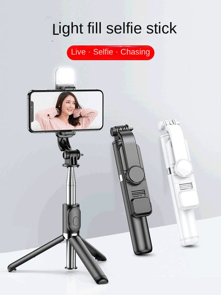 Wholesale Bluetooth Selfie Stick with Fill Light Extended Universal Phone Live Streaming Tripod