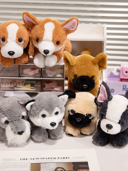 Heavy Particle Small Size Dog Lying Husky Plush Toy Doll Claw Machine Stuffed Animal Children's Birthday Gift