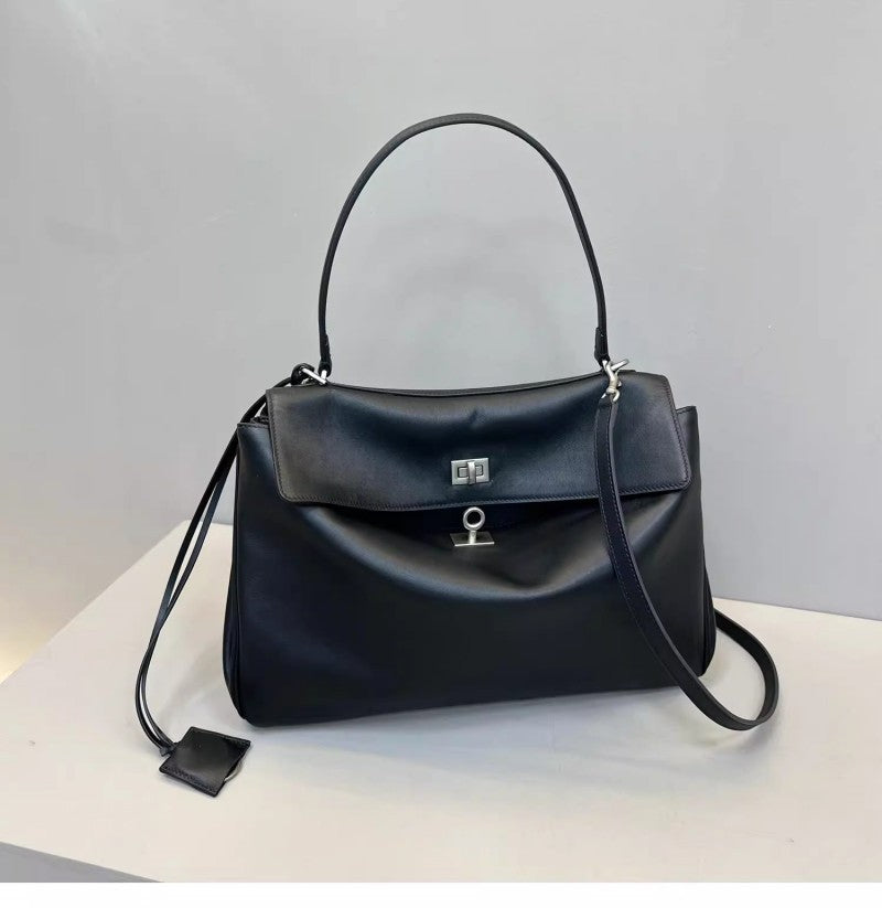 Vintage Suede Matte Kelly Bag — Elegant Shoulder, Crossbody & Underarm Tote for Women