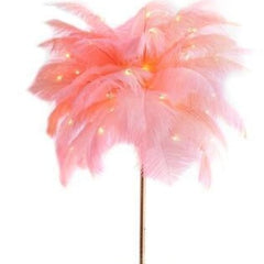 Feather Lamp Nordic Desk Lamp European-Style Bedroom Bedside Feather Table Lamp Night Light Table Lamp Decoration Modern