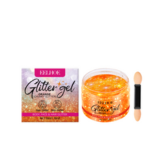 EELHOE Orange Glitter Glitter Gel Facial Body Collarbone Hair Evening Party Festive Bash Brightening Glitter