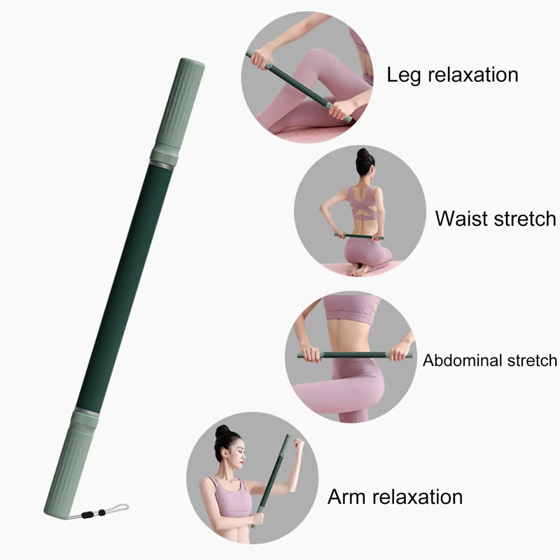 Yoga Stretching Stick — Deep Tissue Massage & Flexibility Training Rod for Home, Sports & Outdoor