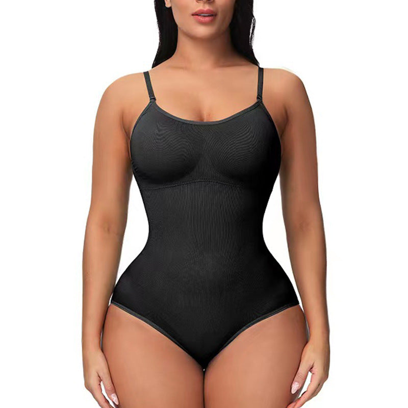 Non steel ring one-piece bra three-dimensional chest support body shaping and abdominal compression
