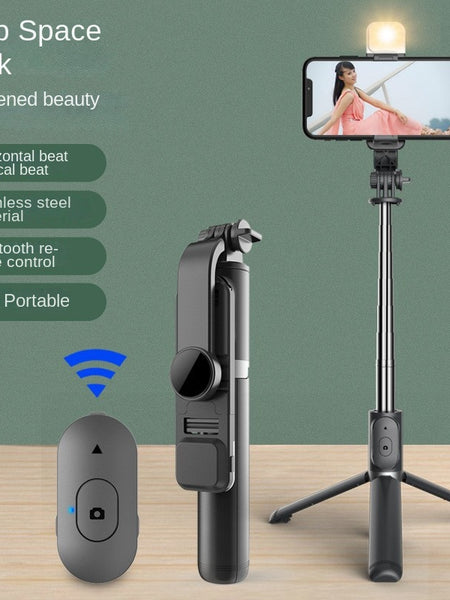 Wholesale Bluetooth Selfie Stick with Fill Light Extended Universal Phone Live Streaming Tripod