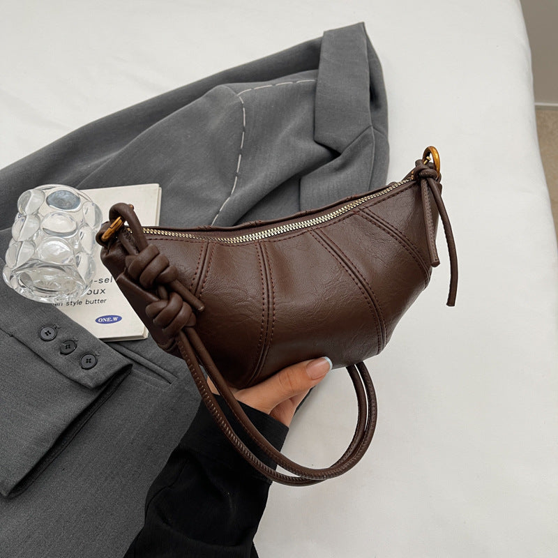 Brown bag women's crossbody bag cow horn bag