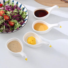 Dish Cute Small Plate for Home Use, Elegant Snack Dish, Korean BBQ Dipping Tray, Vinegar Dish, Mini Dipping Plate