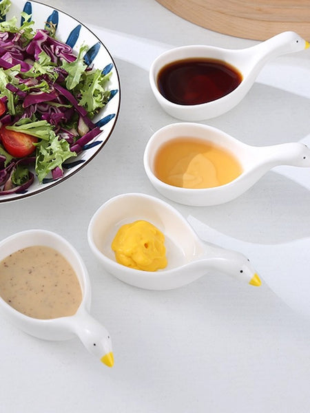 Dish Cute Small Plate for Home Use, Elegant Snack Dish, Korean BBQ Dipping Tray, Vinegar Dish, Mini Dipping Plate