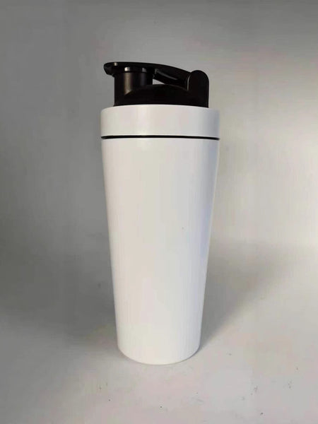 Stainless Steel Protein Shaker Bottle with Mixing Ball - Leak-Proof Gym & Sports Portable Shaker Cup
