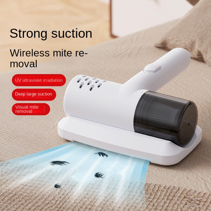 Home Wireless Mini Dust Mite Remover, Powerful Suction, Cordless Bed Dust Mite Cleaner, Compact Mite Remover