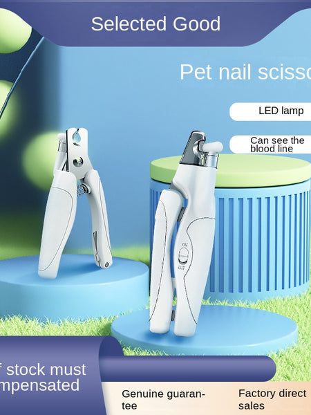 Pet nail clippers dog nail clippers with LED lights for charging and blood line monitoring Pet nail clippers