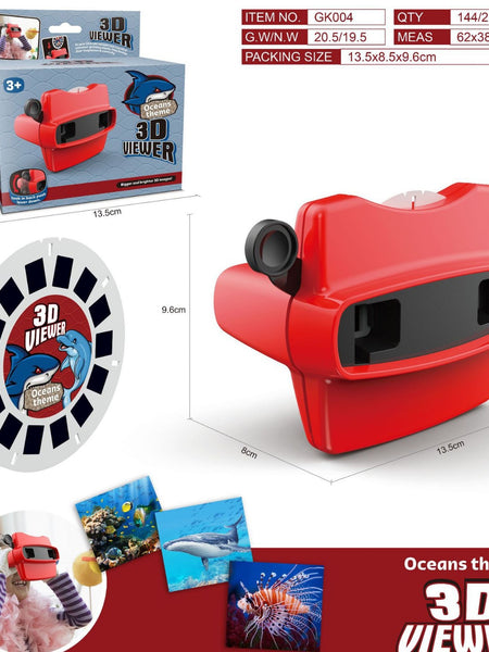 3D Animal Observation Machine Stereoscopic Rotating Wheel, Viewing and Puzzle Education DV Projector Toy