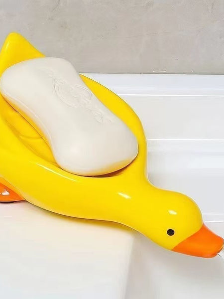 Cute little yellow duck soap box draining toilet sink new soap box