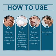 East Moon Men's Exfoliating Cleanser, Gently Cleanses Facial Skin With A Refreshing And Moisturizing Cleanser