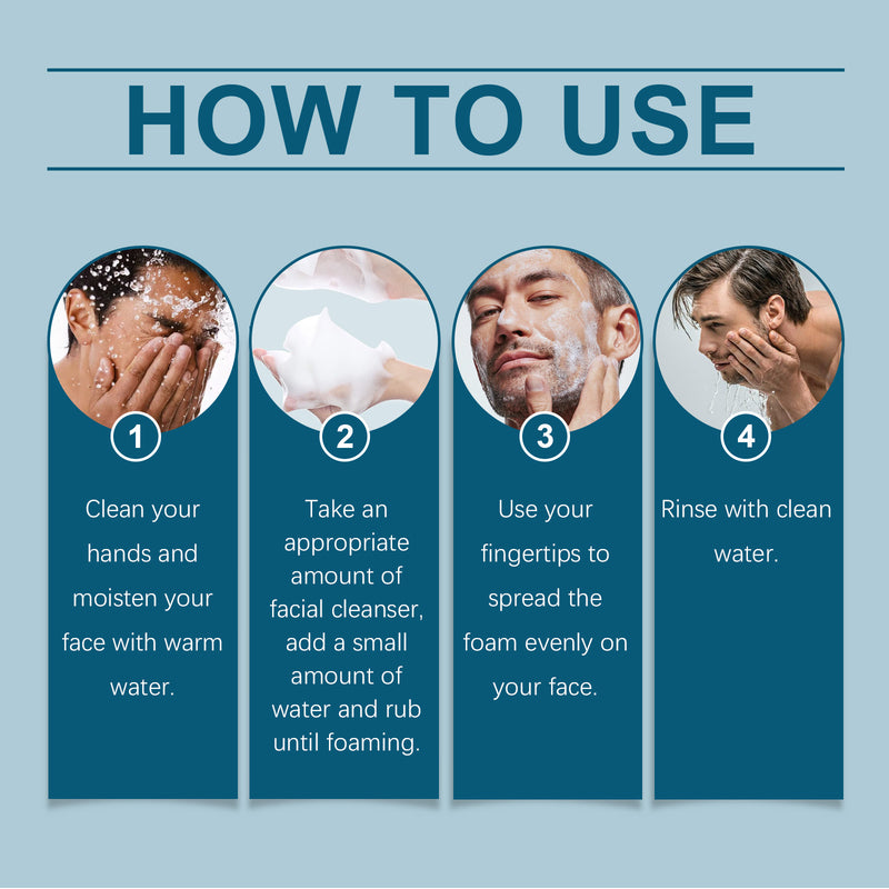 East Moon Men's Exfoliating Cleanser, Gently Cleanses Facial Skin With A Refreshing And Moisturizing Cleanser