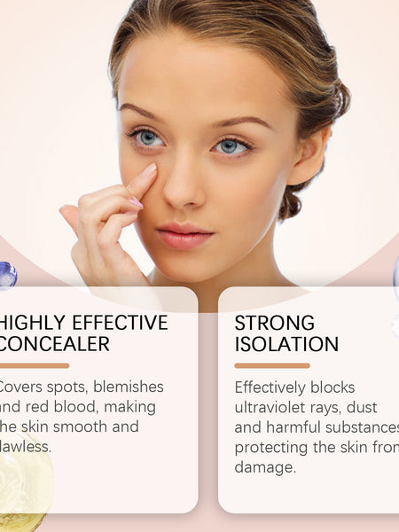 Jaysuing Three-Color Protective Primer, Concealing Primer, Skin Care, Moisturizing, Covering Blemishes, Smoothing And Maintaining Makeup