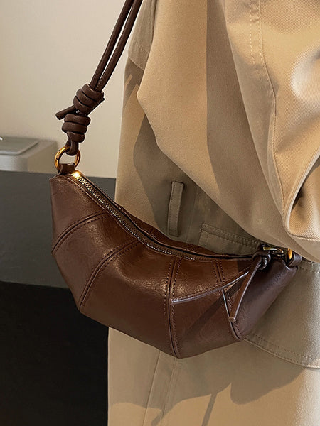 Brown bag women's crossbody bag cow horn bag