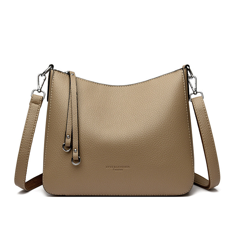 Fashionable Versatile Genuine Leather Women's Shoulder Crossbody Handheld Bag