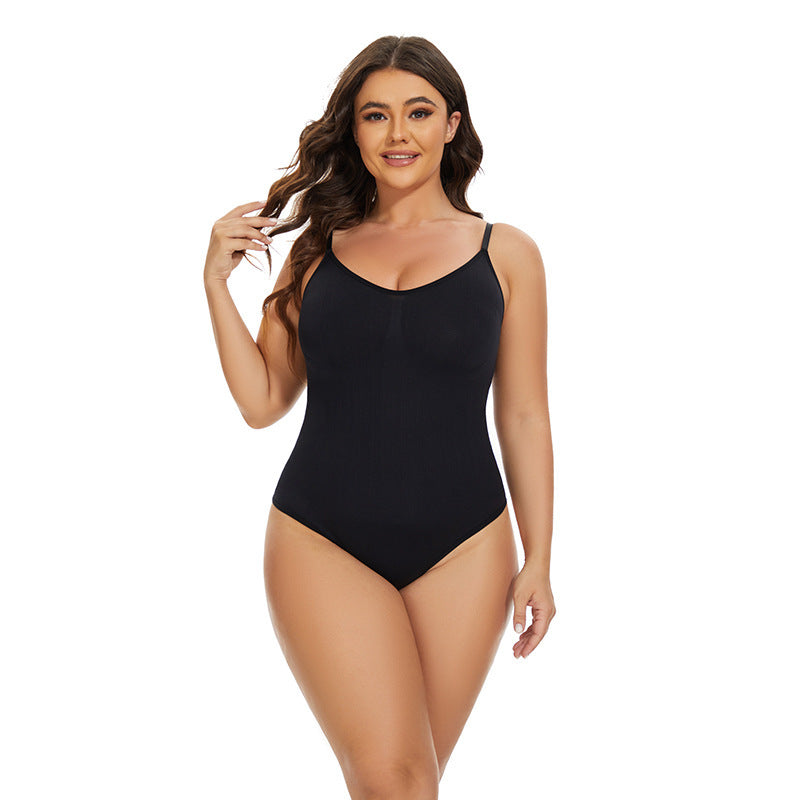 Non steel ring one-piece bra three-dimensional chest support body shaping and abdominal compression