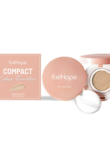 Eelhope Compact Air Cushion Foundation (Natural Color) Natural Lightweight Concealer Durable And Easy To Remove Makeup No Fake White Moisture Cushion