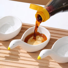 Dish Cute Small Plate for Home Use, Elegant Snack Dish, Korean BBQ Dipping Tray, Vinegar Dish, Mini Dipping Plate
