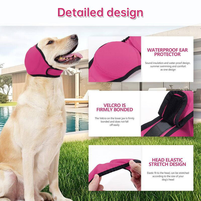 Waterproof Dog Ear Muffs: For Swimming/Grooming, Noise-Cancelling, Calming (Anxiety Relief & Shock Prevention)