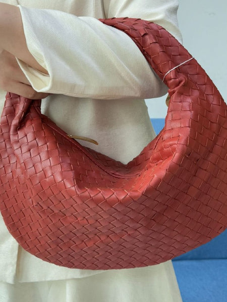 Large size women's woven bag large capacity hand-held armpit bag women's bag