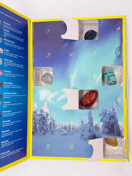 Advent Calendar Rock Blind Box 24-Day Countdown Surprise Mineral Gift Set