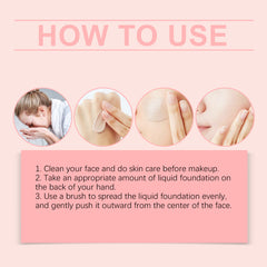 Eelhope Concealer Liquid Foundation Natural Lightweight Moisturizing And Brightening Concealer Strong Oil Control Concealer Liquid Foundation