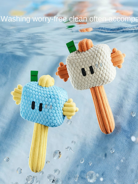 Dog Hammer Toy Self-Entertainment Durable Chew Rope Knot with Sound for Small Dogs, Golden Retriever, Teddy Pet Supplies