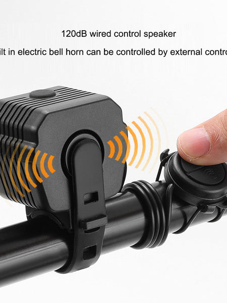 2-in-1 bike riding horn light mountain bike road bike night bike high brightness bike headlight flashlight